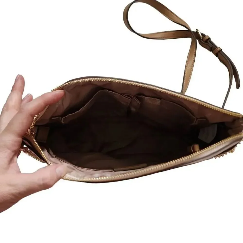 Anne Klein Ladies Pink, Gold & Tan Shoulder Bag